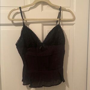Black Lace Camisole Top